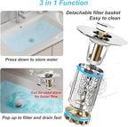 Bathroom Sink Drain Stopper, Bathroom Sink Drain Strainer - Image 5