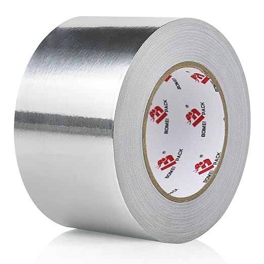 BOMEI PACK Aluminum Foil Tape, Heavy Duty Metal Duct Tape, High Temperature by BOMEIPACK