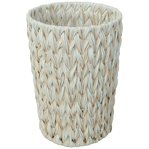 Wicker Trash Can, Bathroom Trash Can, Wicker Waste Basket by WEAVECOMFORTINTOEVERYCORNER