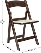 Flash Furniture Hercules Commercial Indoor/Outdoor Folding Event Chair, Wood Look, Weather-Resistant, Lightweight Design, Versatile Use, Set of 2, Dark Brown - Image 3