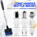 Holikme 6 Pack Bottle Brush Set, 3 Straw Brushes, 3-in-1 Bottle Cleaning Brush - Image 2