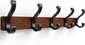 Wood Coat Rack Wall Mounted, Natural Wood Plank by Jasopaco