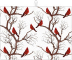 Winter Cardinal Birds Microfiber Dish Drying Mat by Unknown