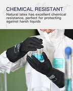 PACIFIC PPE 2 Pairs Chemical Resistant Gloves, Heavy Duty Industrial Rubber - Image 2