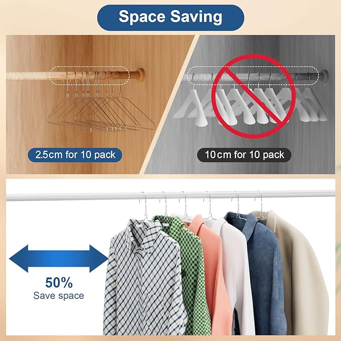 SPECILITE Metal Wire Hangers 100 Pack, Bulk - Image 5