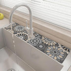 24" X 5.5" Kitchen Sink Splash Guard Faucet Mat Mandala Super Absorbent Fast by Unknown