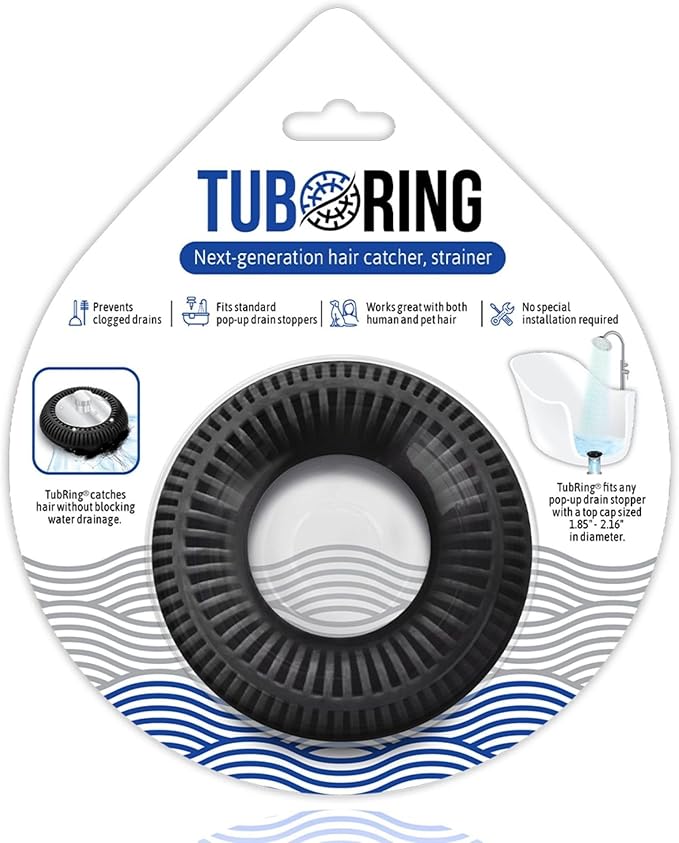 Hair Catcher for Shower Drain & Bathtub – TubRing Pop-Up Drain Protector & by TUBRINGFAMILY