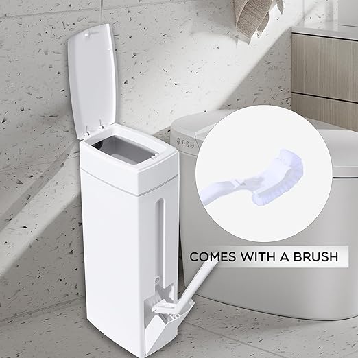 Slim Bathroom Trash Can, Bathroom Trash Can - Image 6
