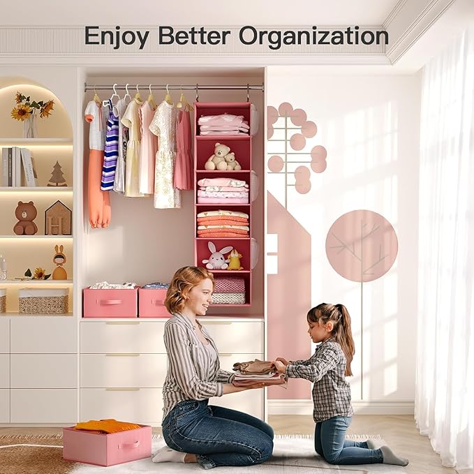 Pipishell Hanging Closet Organizer 6-Shelf, Hanging Shelves - Image 7