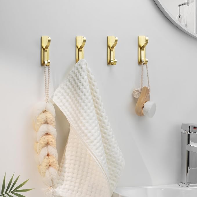 niffgaff Wall Hooks for Coat and Towel: 13lb Adhesive Door Hanger Stick On - Image 6