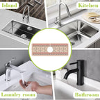 Sink Splash Guard Faucet Mat Retro Boho Flowers Absorbent Fast Drying Mat Sink - Image 7