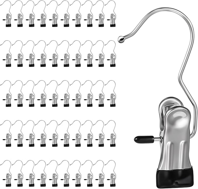 50 Pack Boot Hanger Clips Hooks, Heavy Duty Laundry Hooks by YUXIANLB