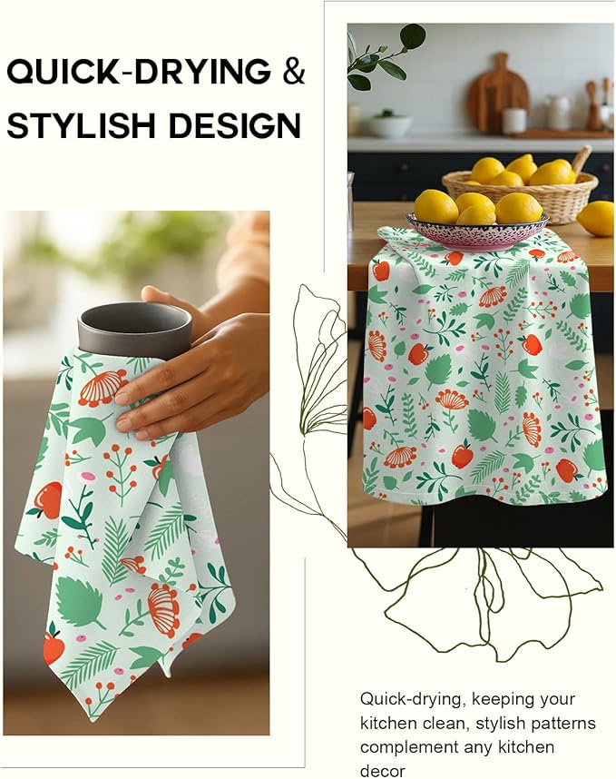 Flour Sack Kitchen Towels Set of 2-18x26 Cotton Dish Towels - Image 4