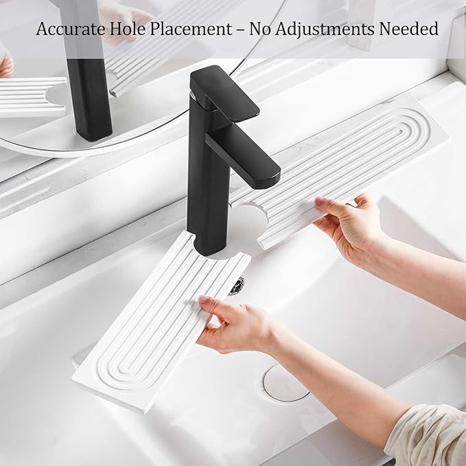 Stone Faucet Mat For Kitchen Sink, 23.6" Diatomite Quick Drying Stone Mat For - Image 2