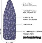 Ironing Board Cover and Pad Standard Size 15 x 54, 3 Pairs of Hook and Loop - Image 2