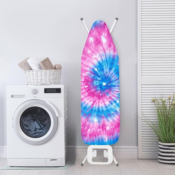 Pink Blue Tie Dye Iron Board Cover Extra Wide Ironing Board Cover and Pad - Image 3