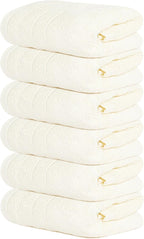 Tens Towels Pack of 6 Hand Towels, 100% Cotton, Lighter Weight, Quick to Dry by TensTowels
