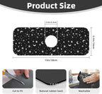 Black And White Moon Star Kitchen Sink Splash Guard Faucet Mat Super Absorbent - Image 2