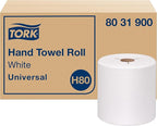 Tork Paper Hand Towel Roll White H80, 100% Recycled Fiber, 6 Rolls x 800 ft by Tork