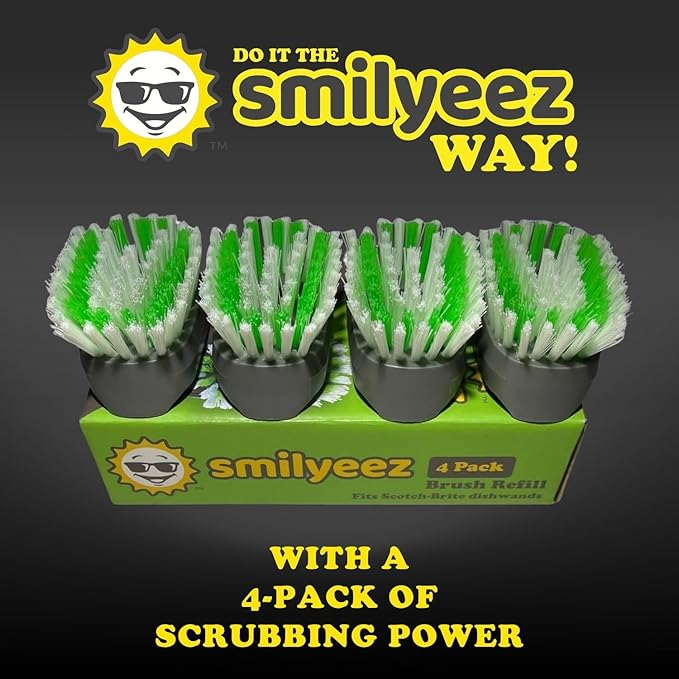 Smilyeez Replacement for Scotch Brite, Makes Your Dishwand Like New, Dishwand - Image 5