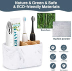 Toothbrush Holders for Bathrooms, 5 Slots Bamboo Toothbrush Holder Kids - Image 3