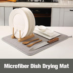 2 Pack Microfiber Dish Drying Mat - Image 3