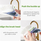 RIMAY Dish Brush with Soap Dispenser Storage Set, Soap Dispensing Dish Brush - Image 3