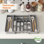 Lifewit Utensil Organizer for Kitchen Drawer, Expandable Cooking Silverware Tray - Image 9