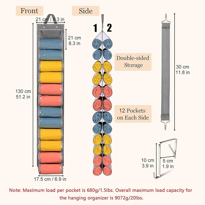 Lirex Hanging Yoga Legging Storage Organizer - Image 3