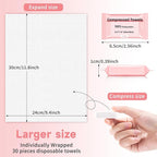 Disposable Compressed Face Towels, Ultra Soft Large Size Compressed Towel - Image 2