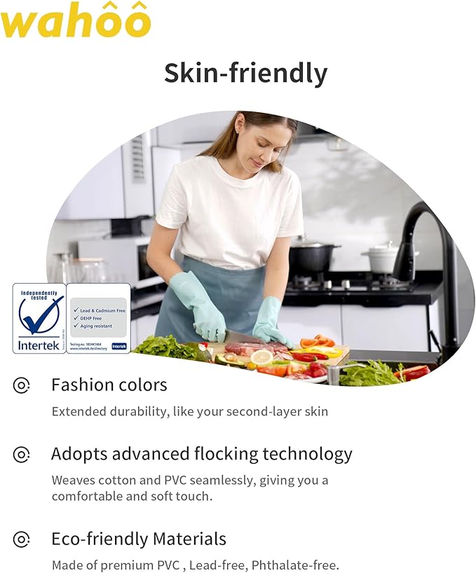 LANON wahoo Skin-Friendly Cleaning Gloves, Dishwashing Kitchen Gloves - Image 3