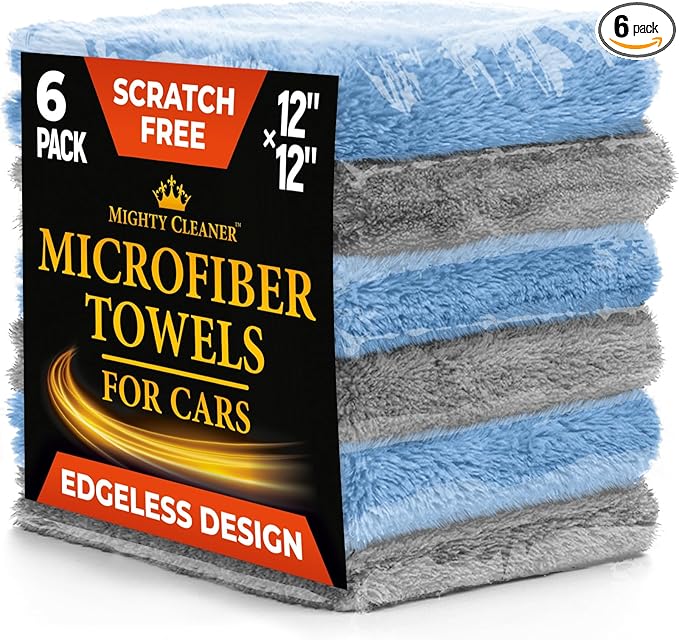 Super Soft Microfiber Towels for Cars by MightyCleaner