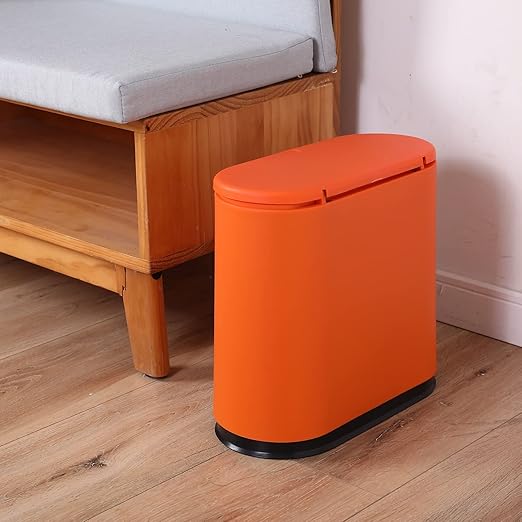 Sooyee 10 Liter Rectangular Plastic Trash Can Wastebasket - Image 6