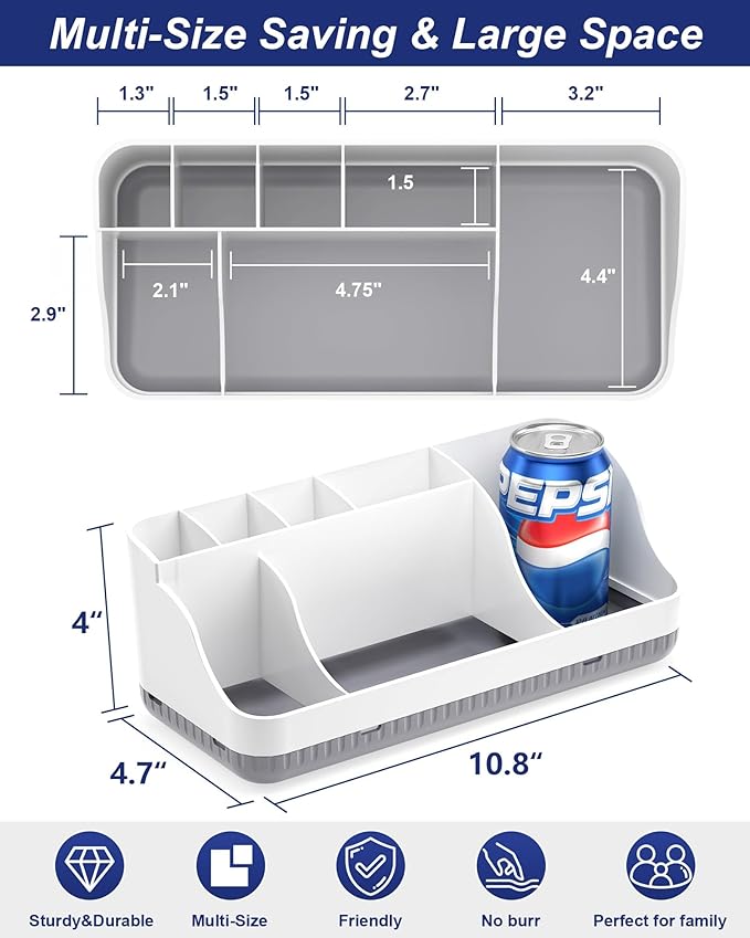 Bathroom Counter Organizer and Storage, 7 Slots Detachable Toothbrush Holders - Image 4