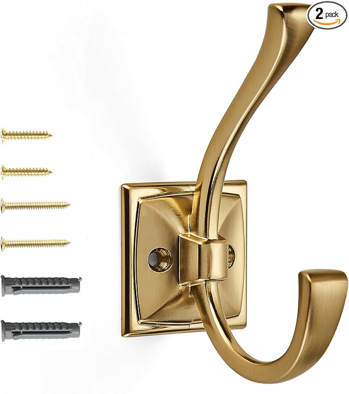 khtumeware Vintage Wall Hooks, 2 Pack Coat Hooks Hardware Towel Hooks by khtumeware