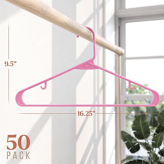 Plastic Hangers 50 Pack Pink - Image 2