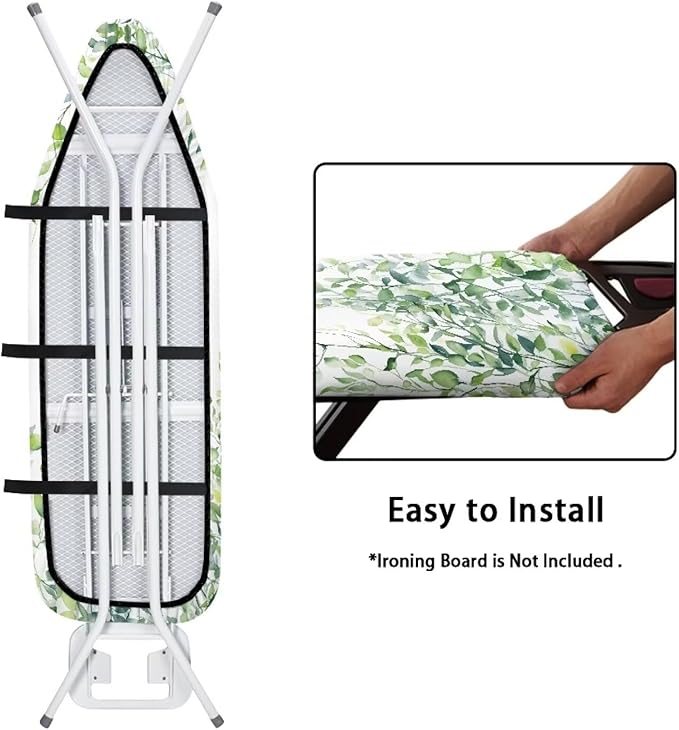 Green Leaves Ironing Board Cover and Pad 15x54 Ironing Table Cover Standard - Image 5