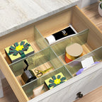 Onerbuy 8pcs Adjustable Grid Drawer Dividers DIY Plastic Closet Separator Tidy - Image 2
