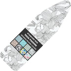 Ironing Board Cover and Pad Standard Size 15" x 54", 3 Pairs of Hook and Loop by LCLW