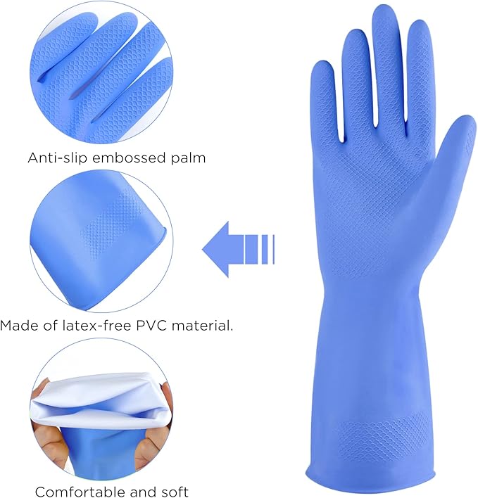 Rubber cleaning gloves 3 or 6 Pairs - Image 3