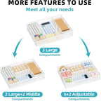 Marbrasse 2 Pack Desk Drawer Organizer, Mesh Drawer Organizer Tray - Image 4