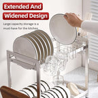 Dish Drying Rack, Double Layered countertop Kitchen Organizer - Image 4