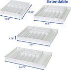 Simple Houseware Expandable & Adjustable Cutlery Drawer Organizer - Image 2