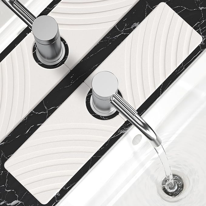Stone Faucet Mat for Kitchen Sink by SpaceHacks