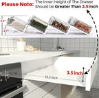 MIUKAA Clear Acrylic Spice Drawer Organizer, 4 Tier- 2 Set Expandable From 13" - Image 7