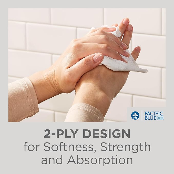 Pacific Blue Select Multifold Premium 2-Ply Paper Towels by GP PRO, 125 Paper - Image 7