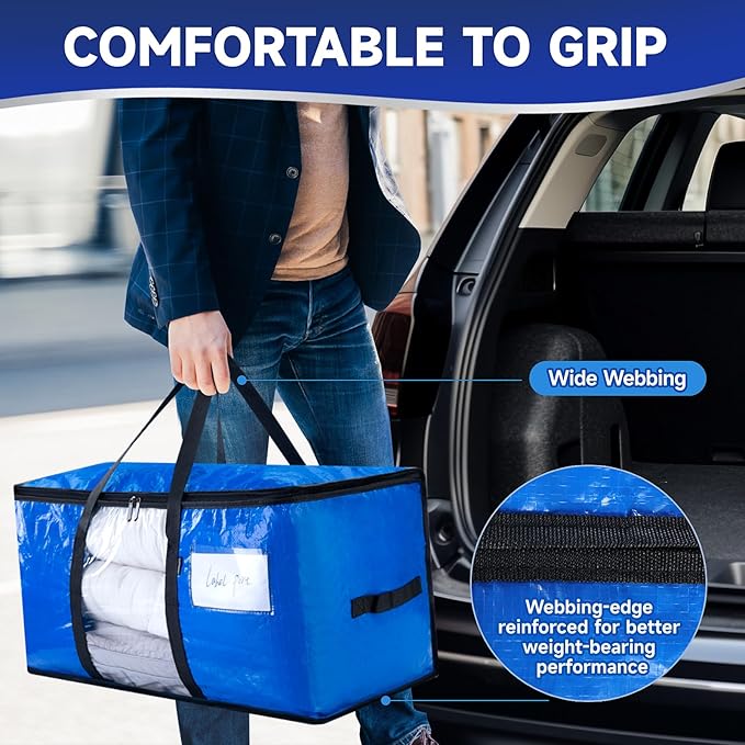 CONGREGATE 8-Pack Heavy Duty Blue Moving Bags - Image 9