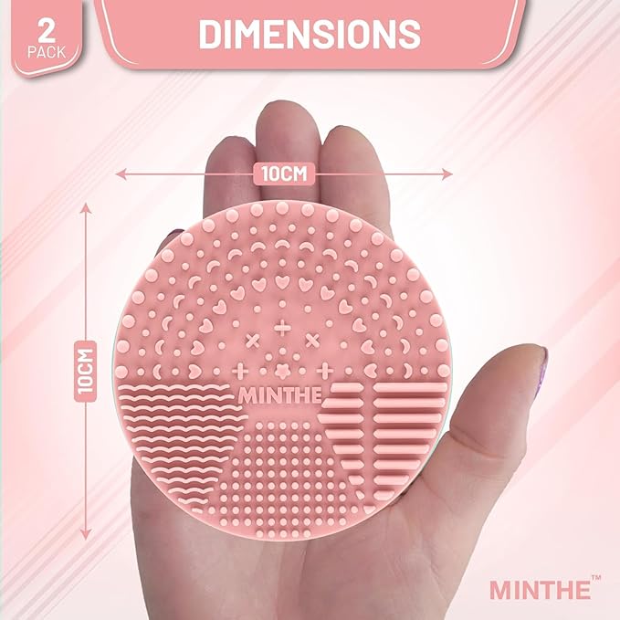 MINTHE™ Makeup Brush Cleaner Mat | 2 Pack | Silicone Make up Cleaning Pad - Image 5