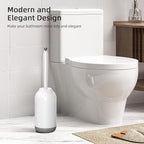 HAMITOR Toilet Bowl Brush Holder Set: 2 Pack Bathroom Deep Cleaning Toilet - Image 6