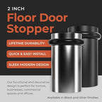 NYCO - Floor Door Stopper Chrome Door Stop - Classy Solid Steel Modern Heavy - Image 3